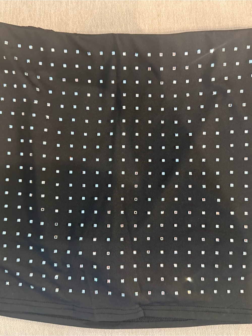 Black Mini Skirt Skort with Silver Sparkle Stud design size XL